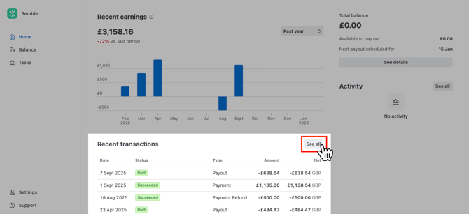 Home  recent transactions