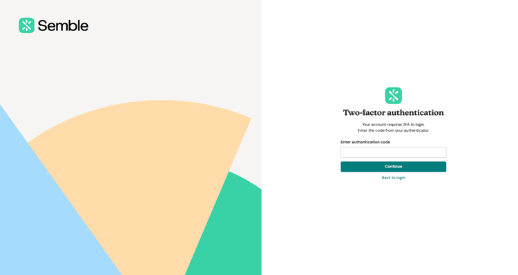 Semble Example Login to Semble
