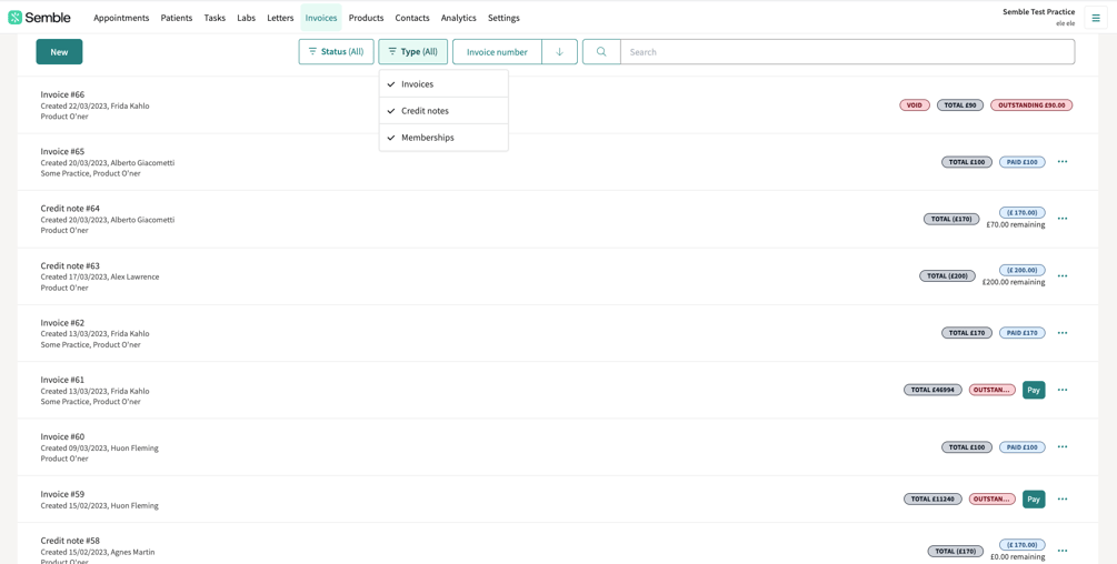 Invoice Settings