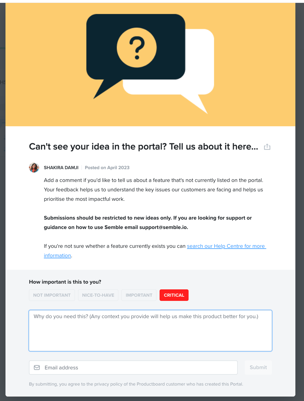 Submit a Feature Request