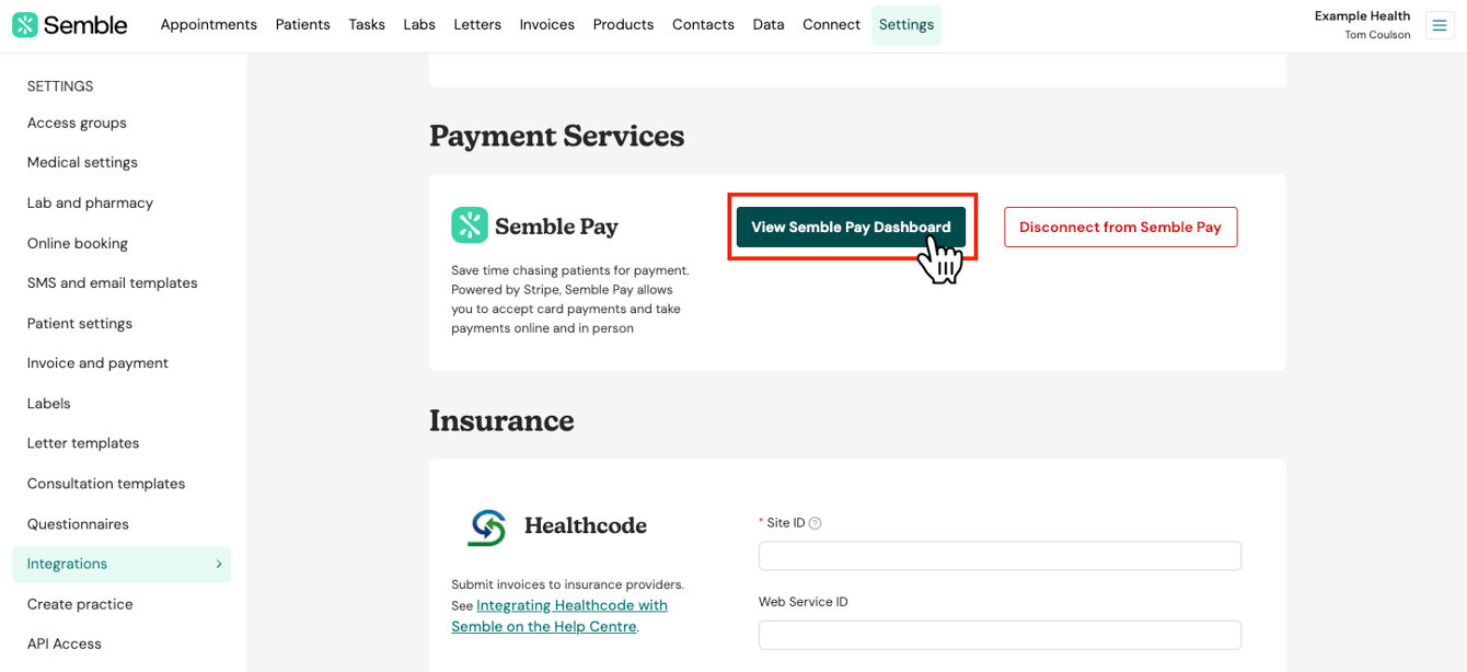 Navigating your Semble Pay Dashboard