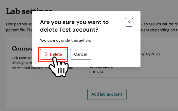 confirm delete