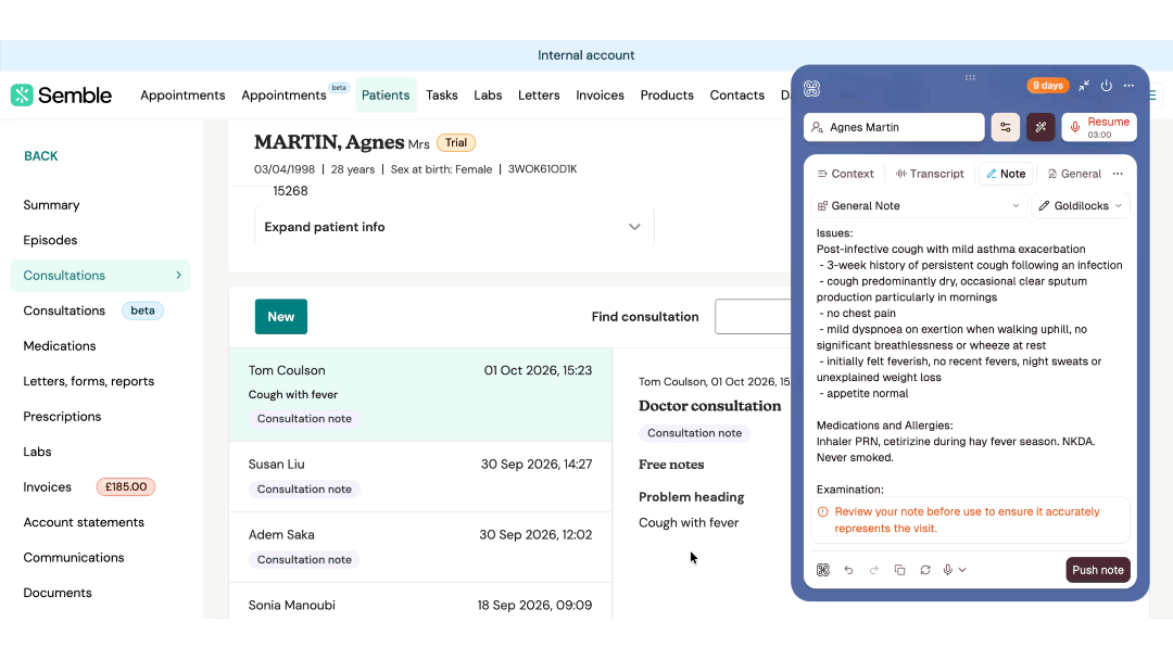 existing consultatin