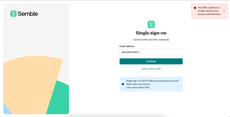 Login to Semble with SSO