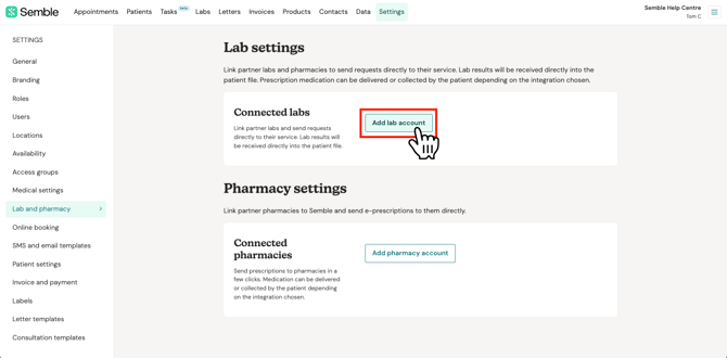 labs  add lab account