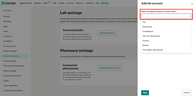 labs  select lab provider