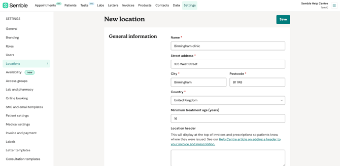 location  add details