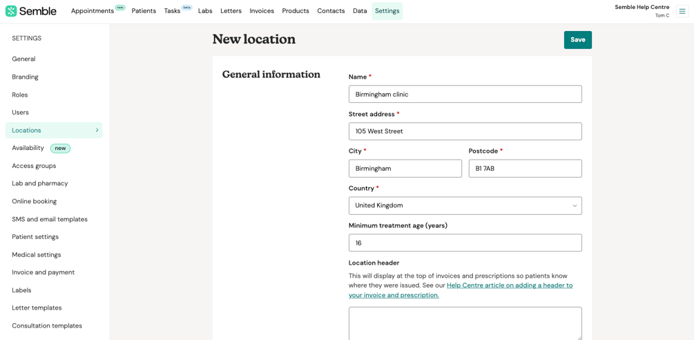 Managing Locations
