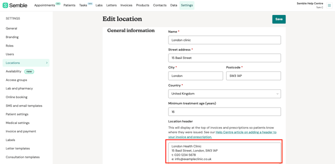 location  add header