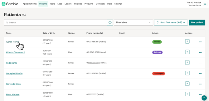 patients  open profile