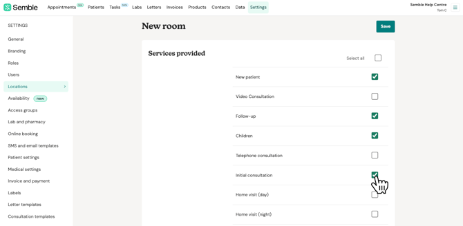 rooms  services provided