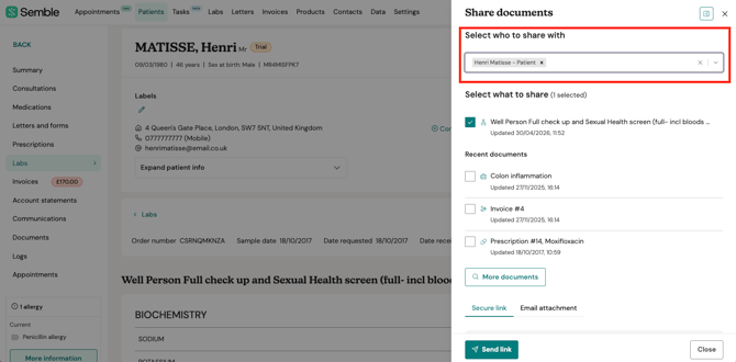 share select patient