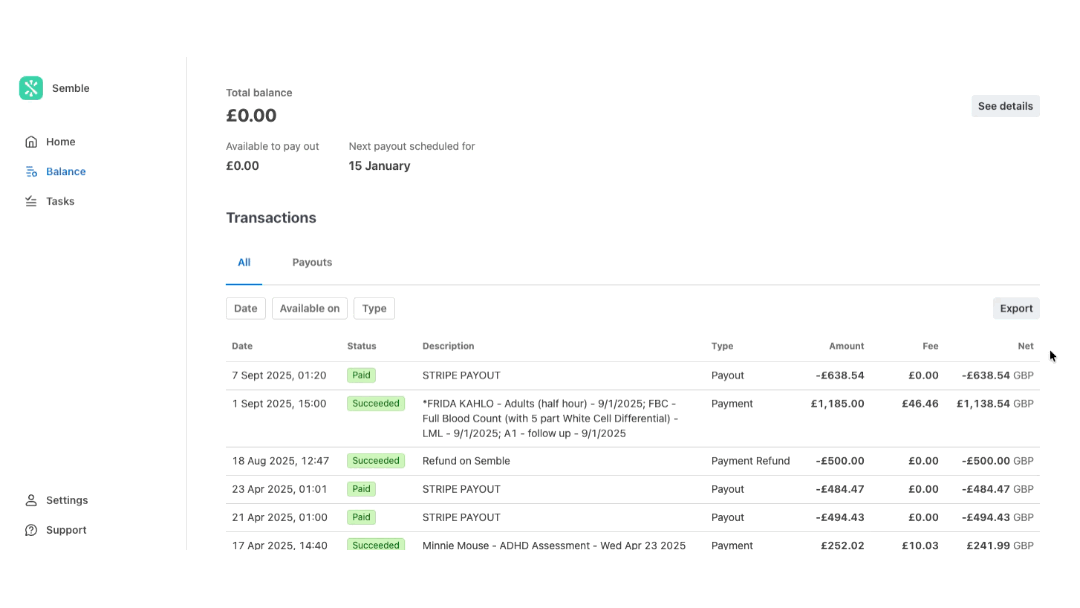 transaction navigation